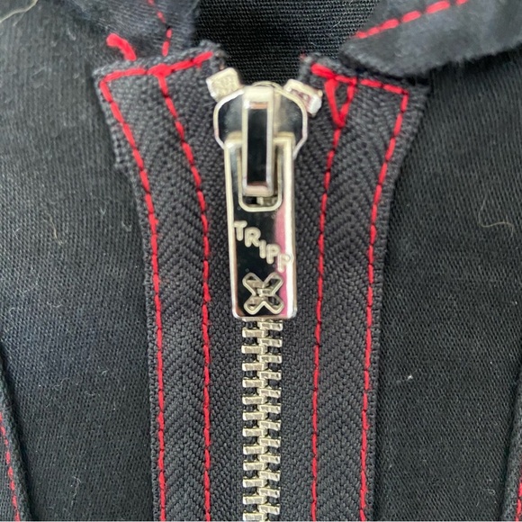 Vintage Y2K Tripp NYC Black Goth Punk Dress with Zipper Accents - Picture 5 of 17